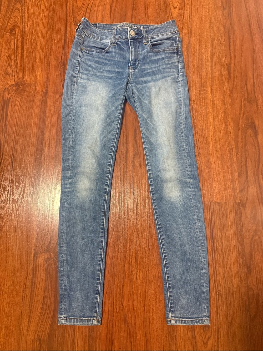 Women’s Blue Skinny Jeans - Classic Mid Wash - Picture 4 of 4